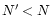 $N^\prime < N$