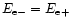 $E_{\rm e-}=E_{\rm e+}$