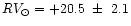 $RV_{\odot} = +20.5~\pm~2.1$