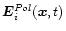 $\vec{E}_i^{Pol}(\vec{x},t)$