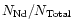 $N_{{\rm Nd}}/N_{{\rm Total}}$