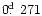 $0\hbox{$.\!\!^{\rm d}$ }271$