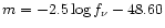 $m = -2.5 \log f_\nu -48.60$