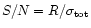 $S/N=R/\sigma_{{\rm tot}}$
