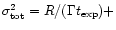 $\sigma_{{\rm tot}}^2=R/(\Gamma
t_{{\rm exp}})+$