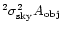 $^2\sigma_{{\rm sky}}^2A_{{\rm obj}}$