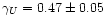 $\gamma_U=0.47\pm0.05$
