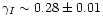 $\gamma_I\sim0.28\pm0.01$