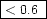 \fbox{\bfseries $< 0.6$ }
