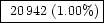 \fbox{
$20\,942$\space (1.00\%)}