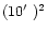 $(10\hbox{$^\prime$ })^2$
