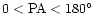 $0<{\rm PA}<180\hbox{$^\circ$ }$