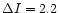 $\Delta I=2.2$