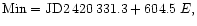 ${\rm Min = JD 2\,420\,331.3 + 604.5 }\;E,$
