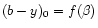 $(b-y)_0= f(\beta)$