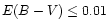 $E(B-V)\le 0.01$