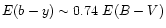 $E(b-y)\sim 0.74~E(B-V)$