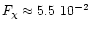 $F_\chi \approx 5.5 \ 10 ^{-2}$
