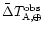 $\bar\Delta T_{\rm A,\oplus}^{\rm obs}$