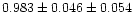 $0.983\pm0.046\pm0.054$