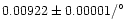 $0.00922\pm0.00001/\ifmmode^\circ\else\hbox{$^\circ$ }\fi$