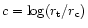 $c = \log (r_{\rm t}/r_{\rm
c})$