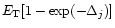 $E_{\rm T}[1-\exp(-\Delta_j)]$