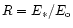 $R=E_*/E_{\rm o}$