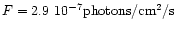 $F=2.9\ 10^{-7} \rm photons/cm^2/s$