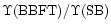 $\Upsilon({\rm BBFT})/\Upsilon({\rm SB})$