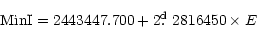 \begin{displaymath}{\rm MinI}=2443447.700+2\hbox{$.\!\!^{\rm d}$ }2816450\times{E}
\end{displaymath}