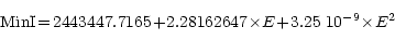 \begin{displaymath}{\rm Min I}\!=\!2443447.7165\!+\!2.28162647\!\times\!{E}
\!+\!3.25\ {10^{-9}}\!\times\!{E^{2}}
\end{displaymath}