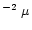 $^{-2}~\mu$