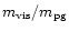 $m_{\rm vis}/m_{\rm pg}$