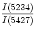 $\displaystyle\frac{I(5234)}{I(5427)}$