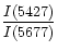 $\displaystyle\frac{I(5427)}{I(5677)}$