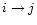 $i\rightarrow j$