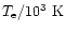 $T_{\rm e}/10^3~{\rm K}$