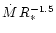 $\dot M\,R_{*}^{-1.5}$
