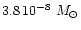 $3.8\,10^{-8}\ M_{\odot}$