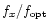 $f_{x}/f_{{\rm opt}}$