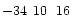 $-34\phantom{^\circ}10\phantom{\hbox{$^\prime$ }}16\phantom{\hbox{$^{\prime\prime}$ }}$