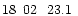 $18\phantom{^{\rm h}}02\phantom{^{\rm m}}23.1\phantom{^{\rm s}}$