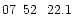 $07\phantom{^{\rm h}}52\phantom{^{\rm m}}22.1\phantom{^{\rm s}}$