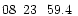 $08\phantom{^{\rm h}}23\phantom{^{\rm m}}59.4\phantom{^{\rm s}}$