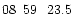 $08\phantom{^{\rm h}}59\phantom{^{\rm m}}23.5\phantom{^{\rm s}}$