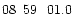 $08\phantom{^{\rm h}}59\phantom{^{\rm m}}01.0\phantom{^{\rm s}}$