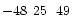 $-48\phantom{^\circ}25\phantom{\hbox{$^\prime$ }}49\phantom{\hbox{$^{\prime\prime}$ }}$