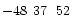 $-48\phantom{^\circ}37\phantom{\hbox{$^\prime$ }}52\phantom{\hbox{$^{\prime\prime}$ }}$