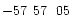 $-57\phantom{^\circ}57\phantom{\hbox{$^\prime$ }}05\phantom{\hbox{$^{\prime\prime}$ }}$